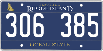 RI license plate 306385