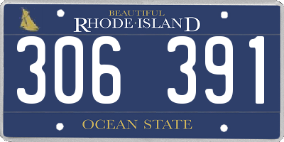 RI license plate 306391