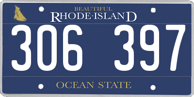 RI license plate 306397