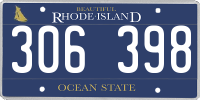 RI license plate 306398