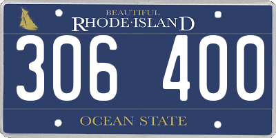 RI license plate 306400