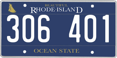 RI license plate 306401