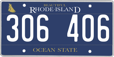 RI license plate 306406