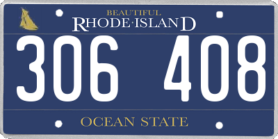 RI license plate 306408