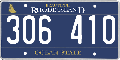 RI license plate 306410