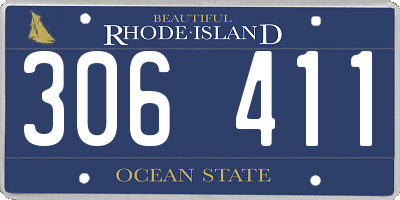 RI license plate 306411