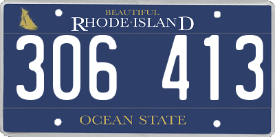 RI license plate 306413