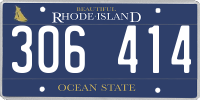 RI license plate 306414