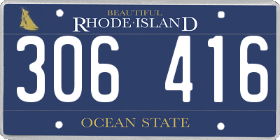 RI license plate 306416