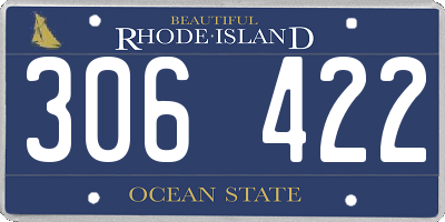 RI license plate 306422