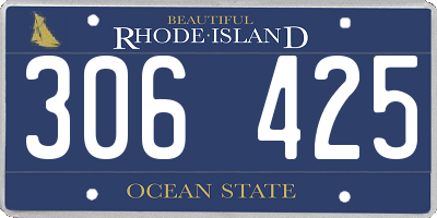 RI license plate 306425