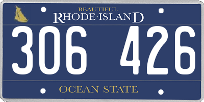 RI license plate 306426