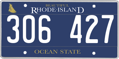 RI license plate 306427