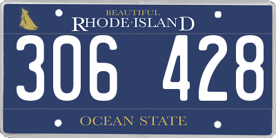 RI license plate 306428