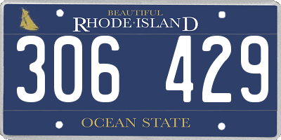 RI license plate 306429