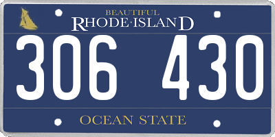RI license plate 306430