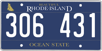 RI license plate 306431