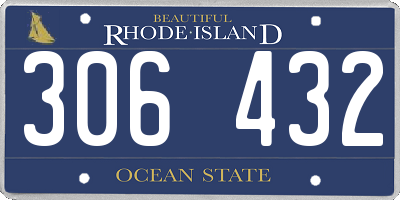 RI license plate 306432