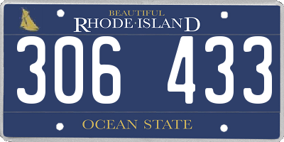 RI license plate 306433