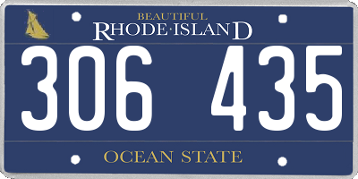 RI license plate 306435