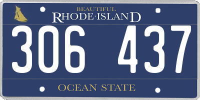 RI license plate 306437
