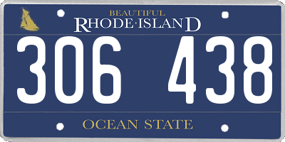 RI license plate 306438