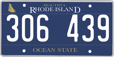 RI license plate 306439
