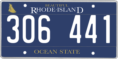 RI license plate 306441