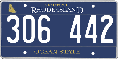 RI license plate 306442