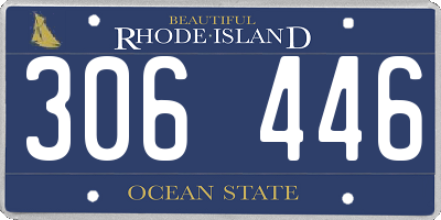 RI license plate 306446