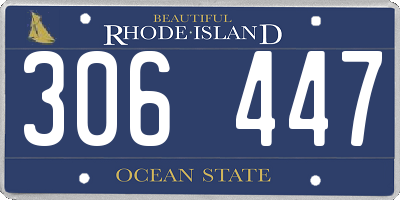 RI license plate 306447