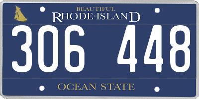 RI license plate 306448