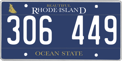 RI license plate 306449