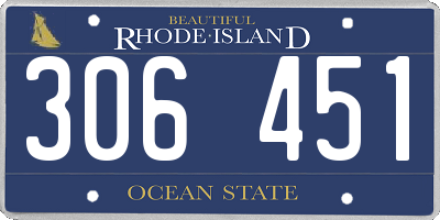 RI license plate 306451