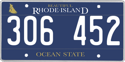 RI license plate 306452