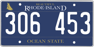 RI license plate 306453