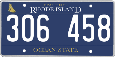 RI license plate 306458