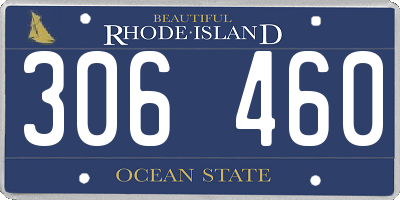 RI license plate 306460