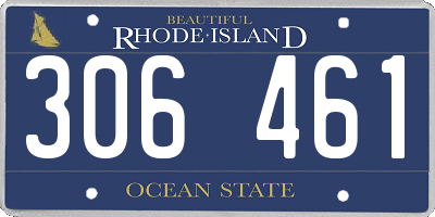 RI license plate 306461