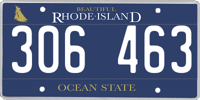 RI license plate 306463