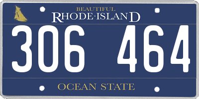 RI license plate 306464