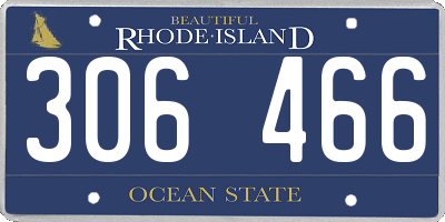 RI license plate 306466