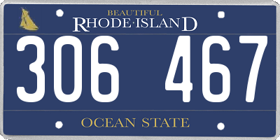 RI license plate 306467