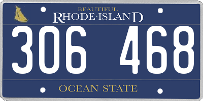 RI license plate 306468