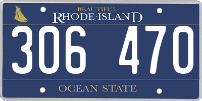 RI license plate 306470