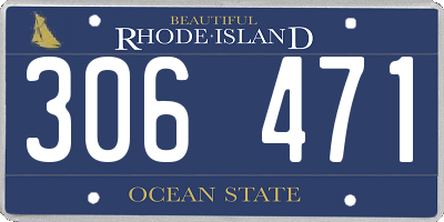 RI license plate 306471