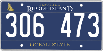 RI license plate 306473