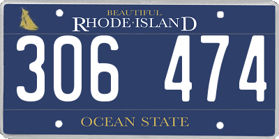 RI license plate 306474