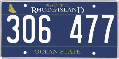 RI license plate 306477