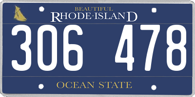 RI license plate 306478